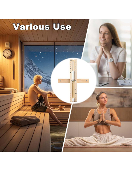 Reloj de Arena de Sauna YLTIMER 15 Minutos Madera Blanca