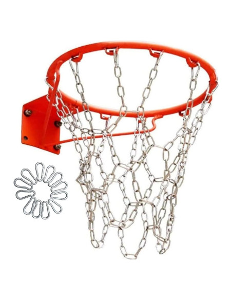 Red de Baloncesto de Cadena Acero Inoxidable DJDL 12 Ganchos