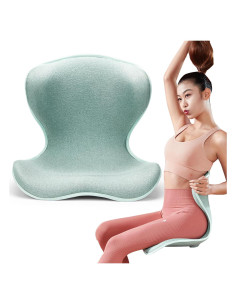 Cojín Lumbar Ergonómico YOOBEBEST KG01 Verde - Alivio Espalda Baja