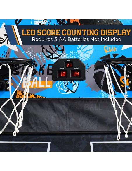 Juego de Baloncesto SereneLife SLBSKBG90 Doble Aro Plegable