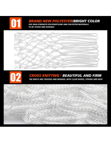 Red de Baloncesto PSLER Ballnet Blanca 22" (55.88 cm) 12 Lazos