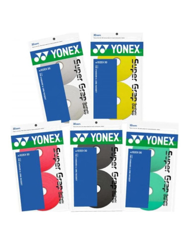 Empuñadura de Tenis YONEX Super Grap 30 Envueltas Blanca