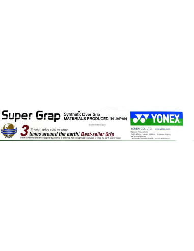 Empuñadura de Tenis YONEX Super Grap 30 Envueltas Blanca