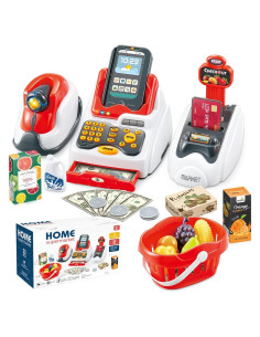 Juguete de Registro de Caja Yoliyogo 33pcs con Escáner y Sonido