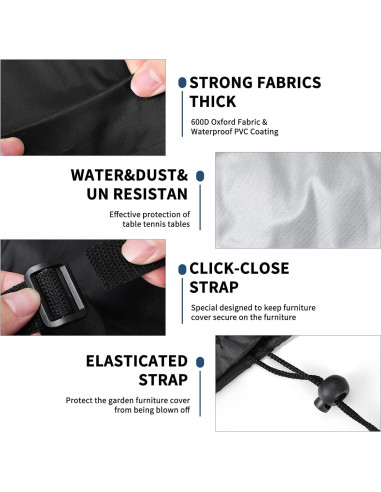 Cubierta Impermeable para Mesa de Tenis Femuar 184.7x165.1 cm