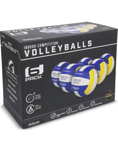 Balones de Voleibol Competencia GoSports - Paquete de 6