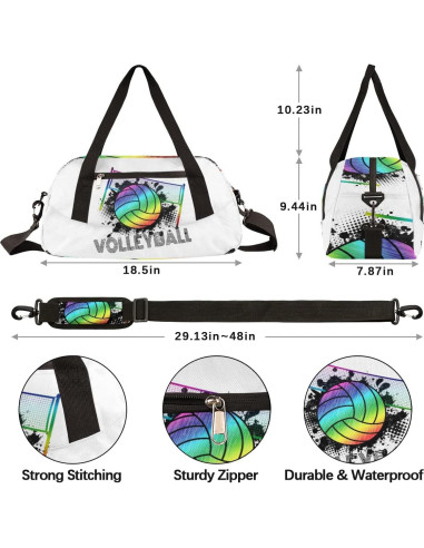 Bolsa de Deporte Duffle Arcoíris para Niños 47x24x20cm