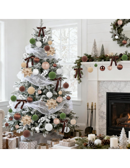 Conjunto de 75 Adornos de Navidad Ouddy Decor Terciopelo