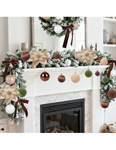 Conjunto de 75 Adornos de Navidad Ouddy Decor Terciopelo