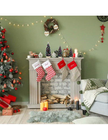 Winlyn 3 Mini Árboles de Navidad Artificiales con Nieve 9.9-20.3 cm