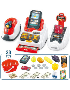 Juguete de Registro de Caja Yoliyogo 33pcs con Escáner y Sonido 2