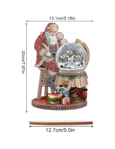 Kit de Decoración de Escritorio Tontut Papá Noel 5D DIY 2