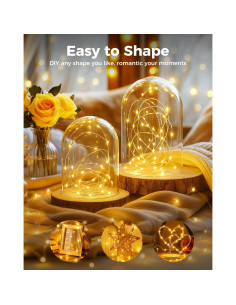 Cadena de Luces de Hadas Btfarm 12 Paquete 2m 20 LED Blanco Cálido 2