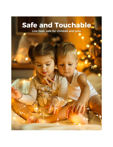 Cadena de Luces de Hadas Btfarm 12 Paquete 2m 20 LED Blanco Cálido