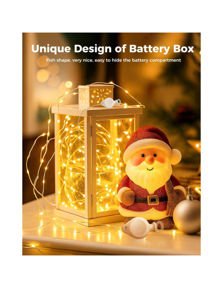 Cadena de Luces de Hadas Btfarm 12 Paquete 2m 20 LED Blanco Cálido