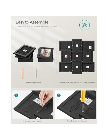 Set de 9 Marcos de Collage SONGMICS para Fotos 10x15 cm