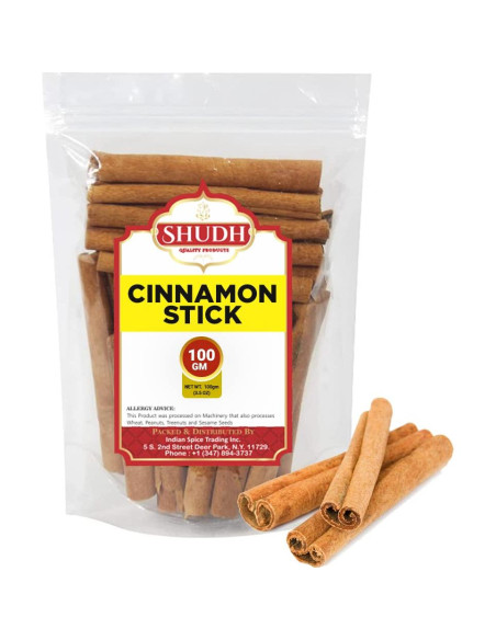 Palitos de Canela Cassia SHUDH 100g - 100% Natural Gourmet