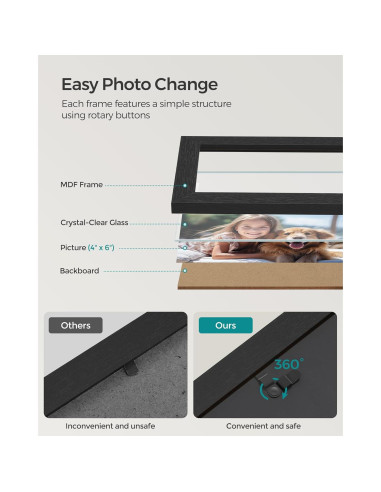 Set de 9 Marcos de Collage SONGMICS para Fotos 10x15 cm