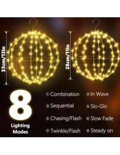 Conjunto de 2 Luces de Bolas Colgantes Flacchi - Blanco Cálido 2