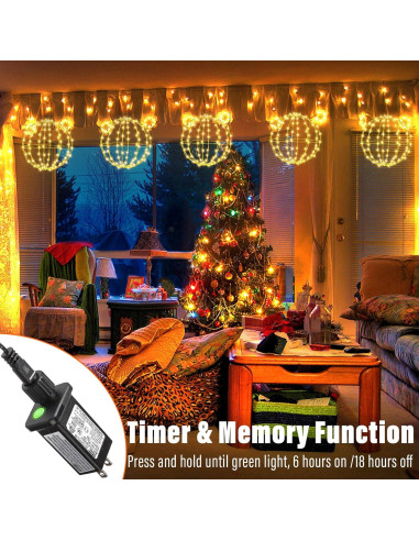 Conjunto de 2 Luces de Bolas Colgantes Flacchi - Blanco Cálido