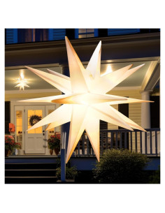 Linterna Estrella de Navidad Grinsvalley 60 cm LED Blanca
