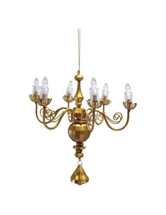 Adorno de Candelabro Vintage The Bridge 17.78 cm Dorado