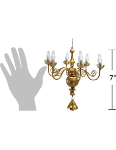 Adorno de Candelabro Vintage The Bridge 17.78 cm Dorado 2