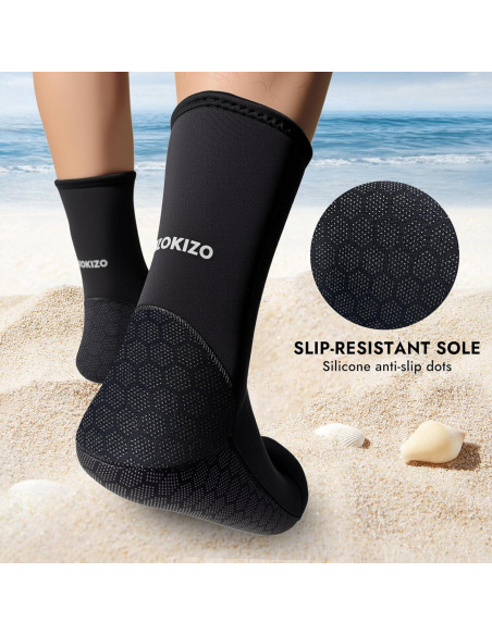 Calcetines de Buceo Neopreno 3mm Dizokizo Antideslizantes