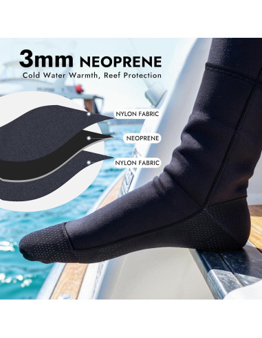 Calcetines de Buceo Neopreno 3mm Dizokizo Antideslizantes