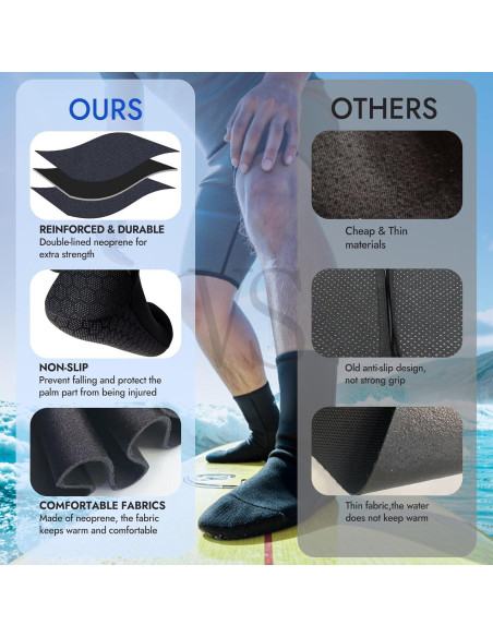 Calcetines de Buceo Neopreno 3mm Dizokizo Antideslizantes