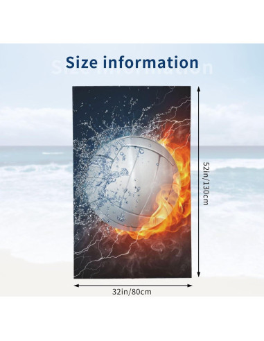 Toalla de Playa Grande VOOHDDY Microfibra 132x81cm Secado Rápido