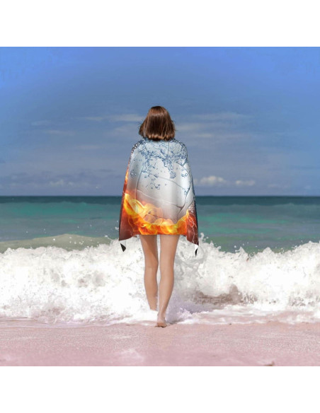 Toalla de Playa Grande VOOHDDY Microfibra 132x81cm Secado Rápido