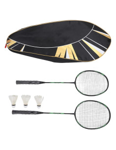 Conjunto de Raquetas de Bádminton Luqeeg Carbono Aluminio 2 Unidades