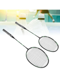 Conjunto de Raquetas de Bádminton Luqeeg Carbono Aluminio 2 Unidades 2
