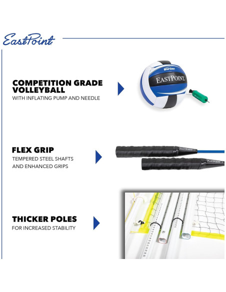 Conjunto de Voleibol y Bádminton EastPoint Sports 2-en-1