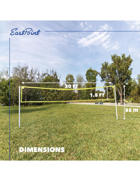 Conjunto de Voleibol y Bádminton EastPoint Sports 2-en-1