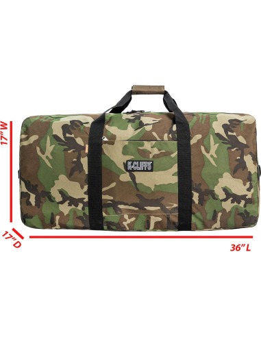 Bolsa de viaje duffel grande carga pesada negra 91.44 cm
