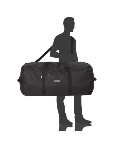 Bolsa de viaje duffel grande carga pesada negra 91.44 cm