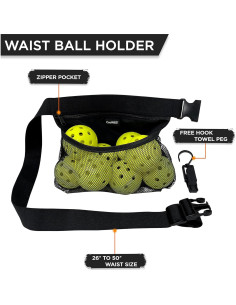 Soporte de Cintura CoolNES para Pelotas de Tenis y Pickleball 2