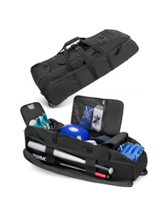 Bolsa de béisbol rodante DSLEAF con ruedas para 4 bates