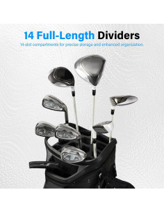 Bolsa de Carrito de Golf UNIHIMAL Lite006 14 Vías Negra 2