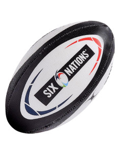 Mini Balón de Rugby Gilbert Seis Naciones - Goma, 17.78x11.43cm