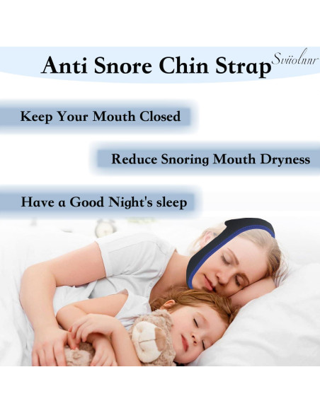 Correa para Barbilla Anti-Ronquidos Sviiolnnr Transpirable