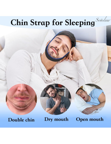 Correa para Barbilla Anti-Ronquidos Sviiolnnr Transpirable