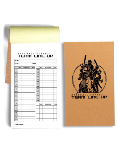 100 Tarjetas de Alineación Béisbol Softbol TENTADO 11.48x19.99cm