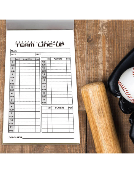 100 Tarjetas de Alineación Béisbol Softbol TENTADO 11.48x19.99cm
