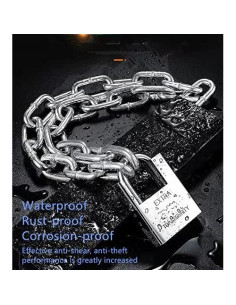 Candado de Cadena de Seguridad Genérico 50cm Acero Endurecido 2