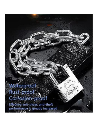 Candado de Cadena de Seguridad Genérico 50cm Acero Endurecido