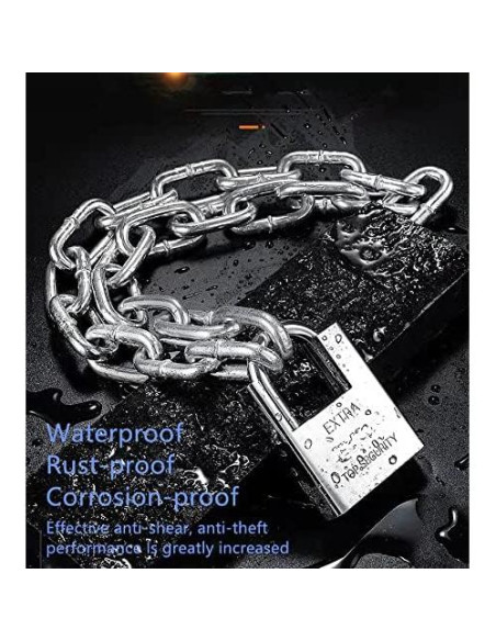 Candado de Cadena de Seguridad Genérico 50cm Acero Endurecido