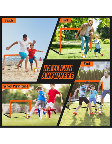 Juego de Porterías de Fútbol Noonchili 4x3 pies para Patio